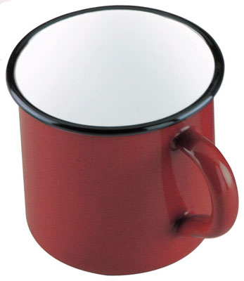 CANECA 0.4L ESMALTE VERMELHO